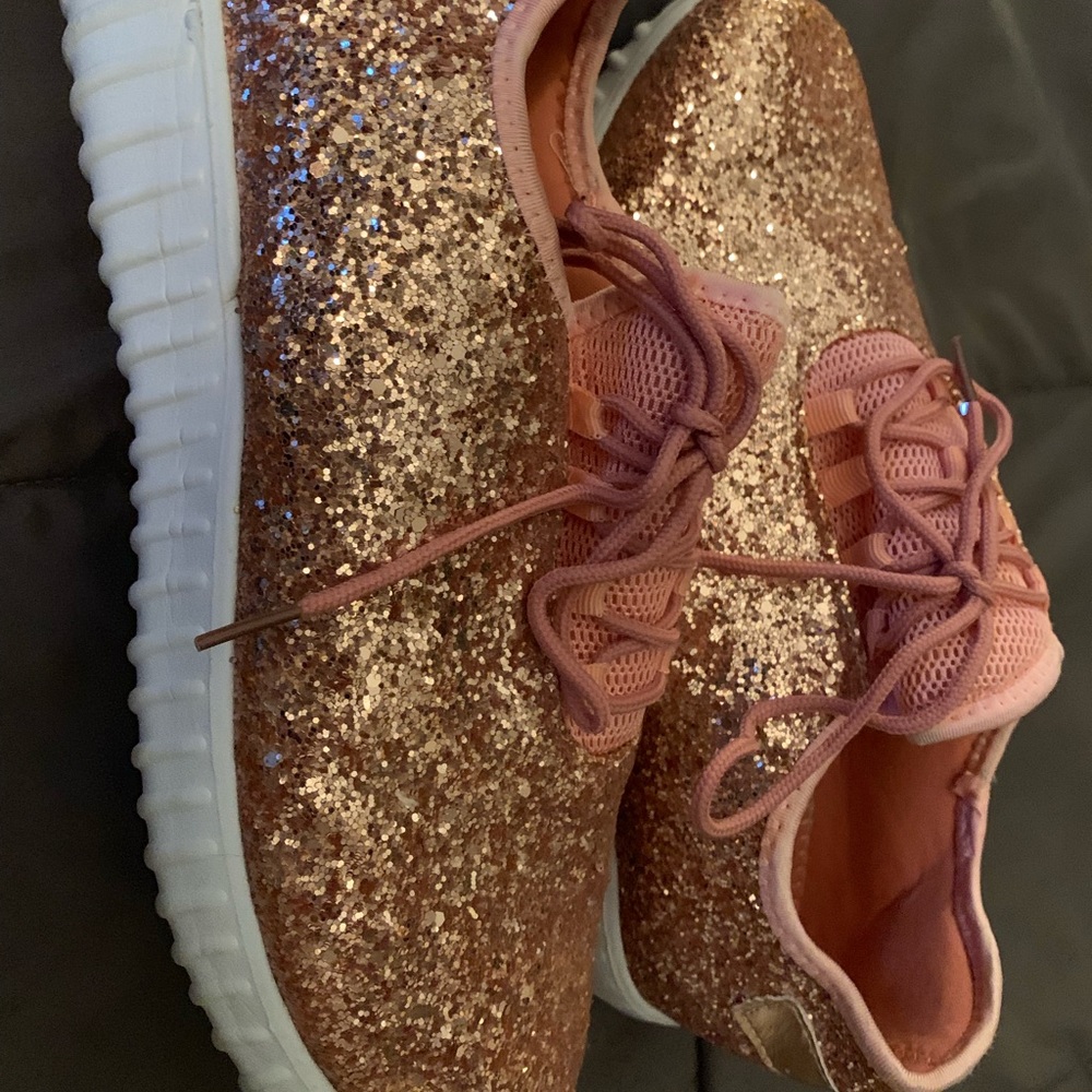 Rose gold shoes